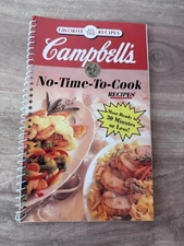 Campbell's NO TIME TO COOK Recipes 1993 Paper Back Spiral collectible 30 Minute