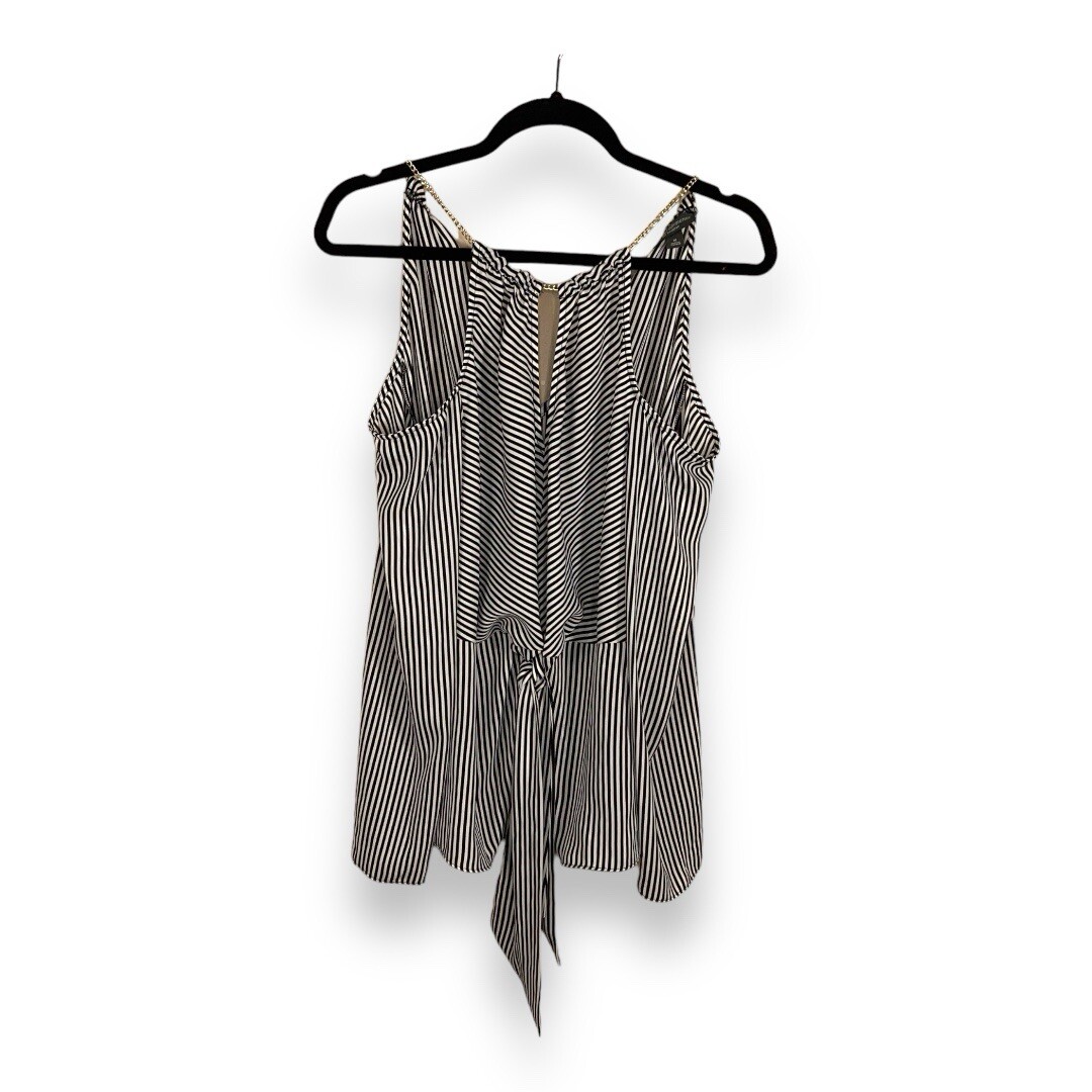 MEDIUM BOLD ELEMENTS BLACK WHITE STRIPE BLOUSE SI… - image 1