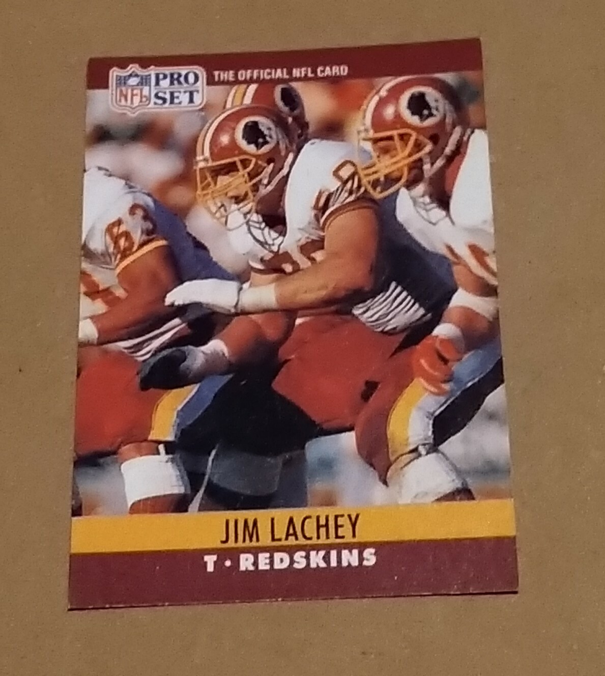 AMERICAN FOOTBALL CARD 1990 NFL PRO SET 324 JIM LACHEY WASHINGTON