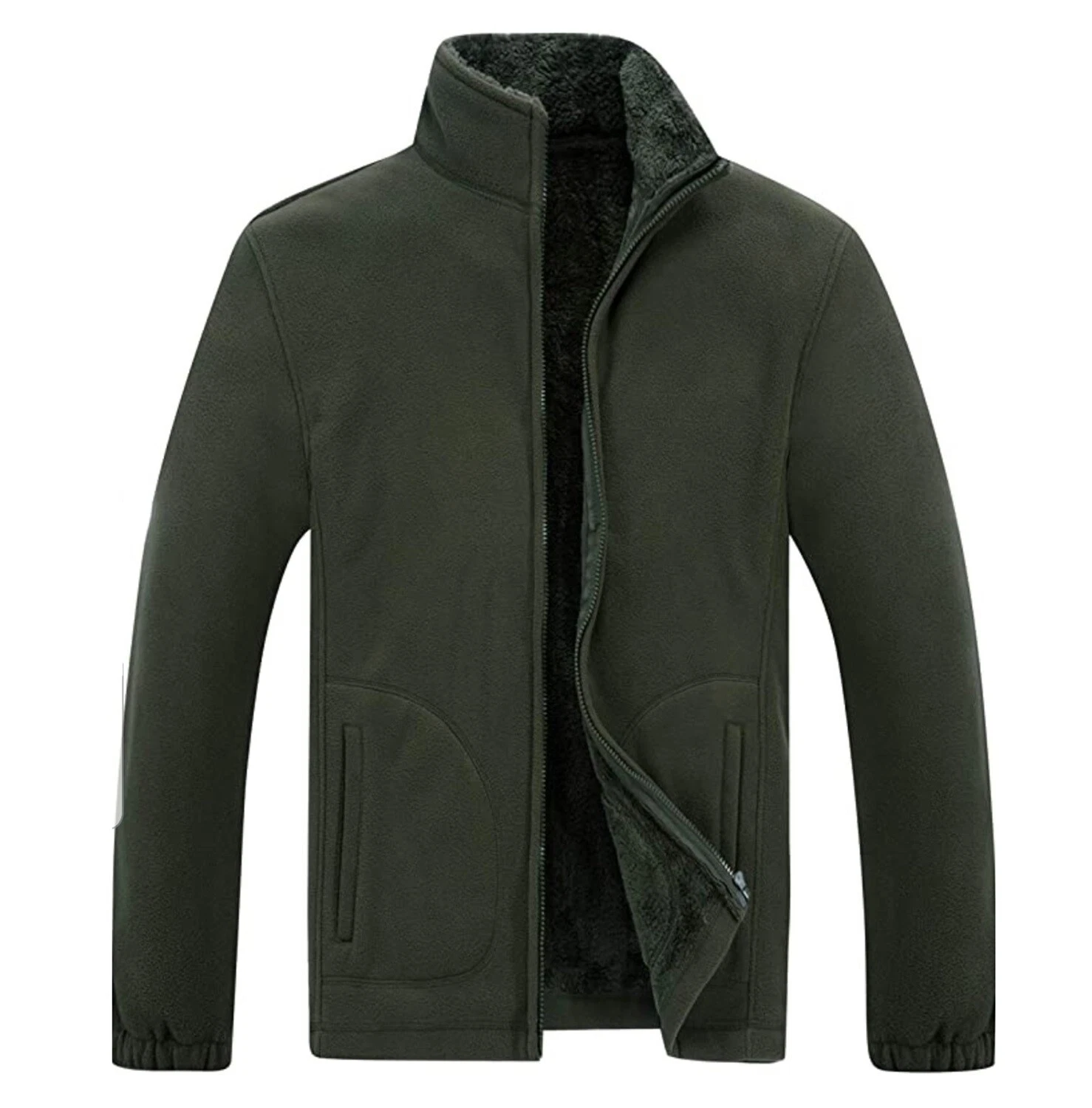 Gatti Men's 2XL Fleece Full Zip Thick Jacket Fuller Ridge - XXL Surplus Green