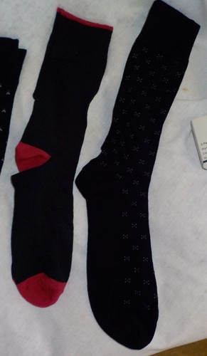 Perry Ellis Herren Strumpfwaren Größe 6,5 -12 Neu in Verpackung 3 Paar schwarz Multi Viskose Mischung Socken - Bild 8 von 12