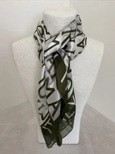 Lightweight Rome Italy Check Satin / Georgette Rectangle Fashion Scarf 100 cm²