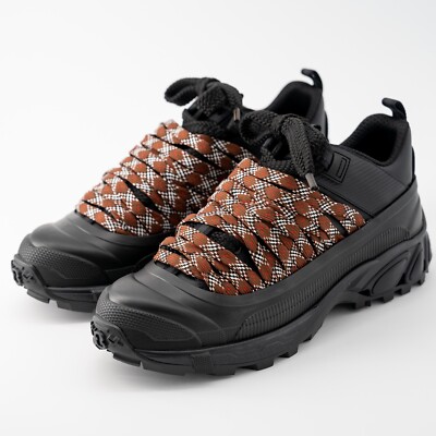 size 11 /EU 44 Burberry Arthur Lace Black Brown Sneakers Leather Big Laces size 11 /EU 44 Burberry Arthur Lace Black Brown Sneakers  main image 4