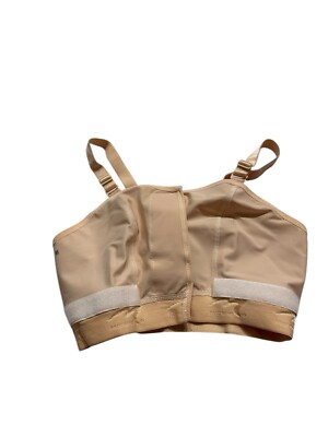 Marena Recovery Medium Post Surgical Bra Beige 3436 Rip Tape Closure