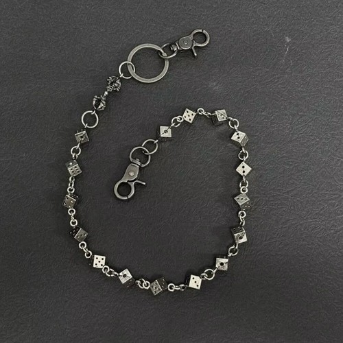 Metal Pants Waist Chain Tassel Wallet Chain Punk Chain Keychain Women Men - Picture 3 of 10