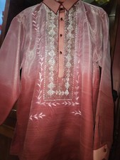 Formal Wear Men Clothing Maroon XL BARONG TAGALOG PHILIPPINES