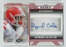 Raymond Calais 2020 Sage Hit Rookie RED AUTO RC #A20 Louisiana Lafayette