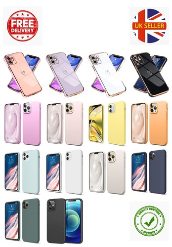 Funda para teléfono de silicona suave para Apple iPhone 14 13 12 XR XS SE Pro Mini Max - Imagen 2 de 253