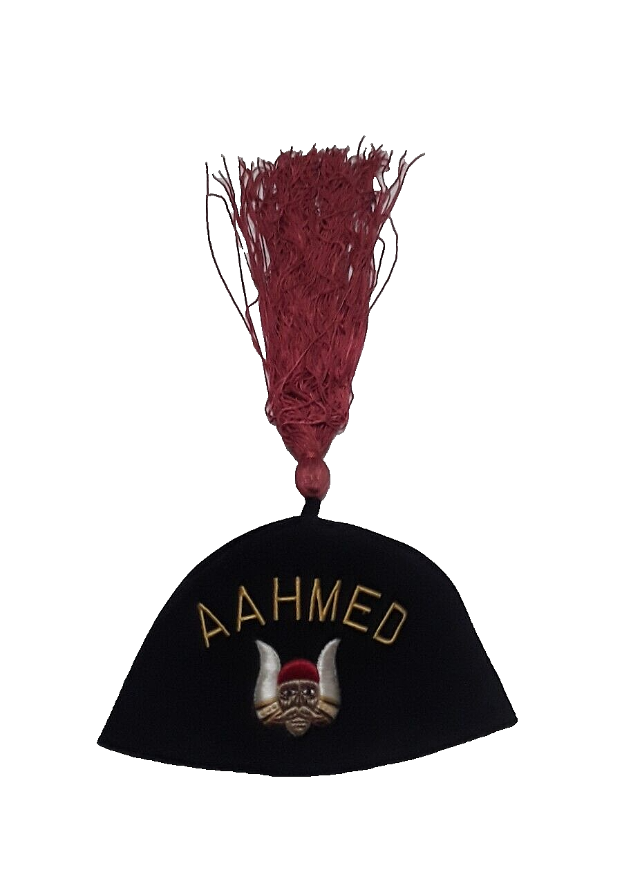 Vintage Shriners AAHMED Fez BeenieHat eBay