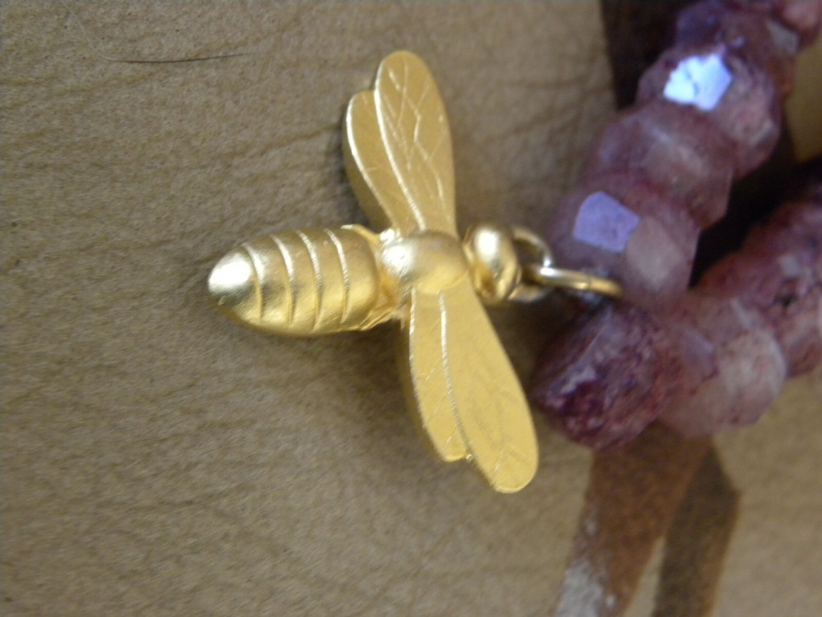 FRENCH KANDE RASPBERRY QUARTZ STRETCH BRACELET W/MEIL PENDANT 132 eBay