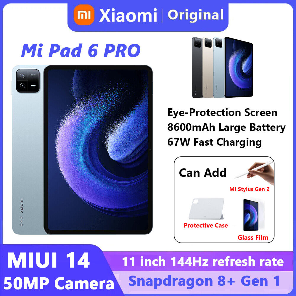Xiaomi Mi Pad 6 PRO Snapdragon 8+ 11'' 144Hz 2.8K 8600mAh 67W MIUI 14  256G/256GB