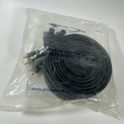 ALL SYSTEMS BROADBAND HDTV CABLE 5 CONDUCTOR 12FT NEW ASB4700-12 BX 10
