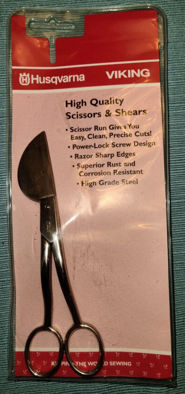 NEW 6"/15.2 cm VIKING HUSQVARNA Right Hand Applique Quilt Scissors 1/2" Duckbill