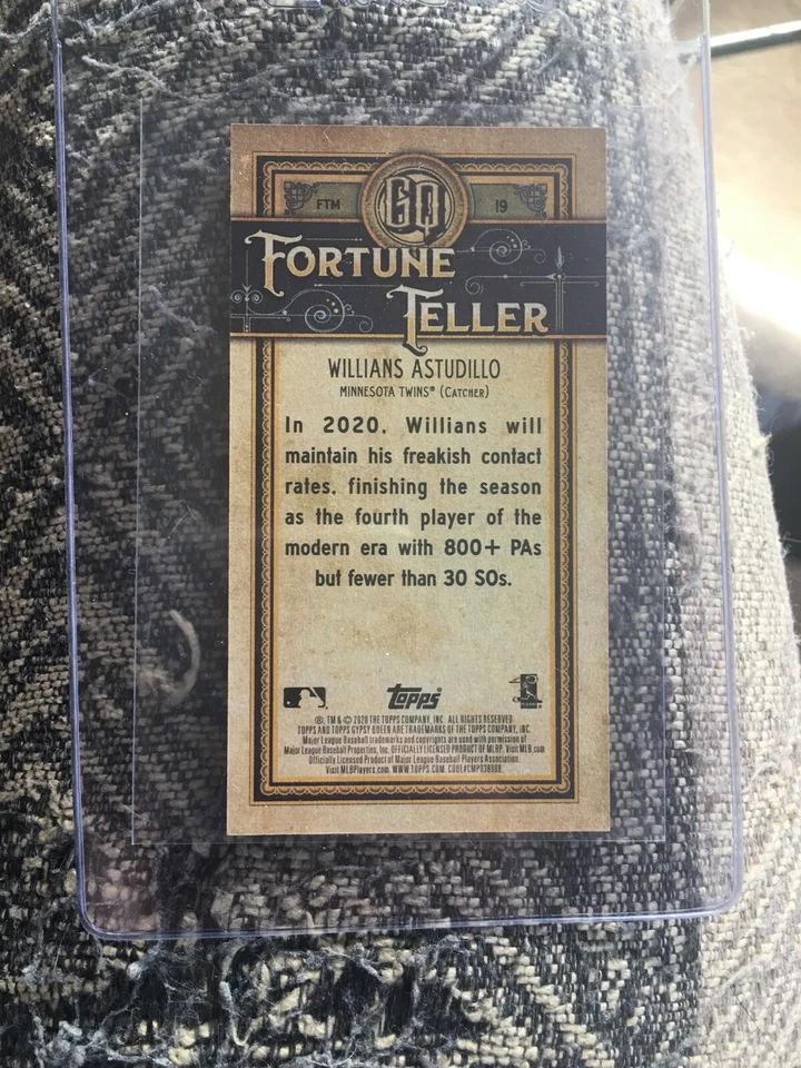 2020 Gypsy Queen Fortune Teller #FTM-19 WILLIANS ASTUDILLO MINT+ TWINS - Image 2 of 2