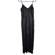 H  M Black V- Neck Spaghetti Strap Women's Jumpsuit Size 10 NWT