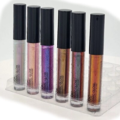 Holographic Lip Gloss She Makeup ~ Cosmic Glow Line Iridescent Colors (Set of 6)