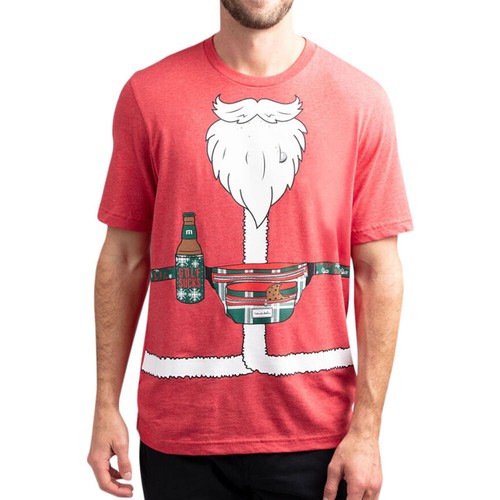 Travis Matthew Mens Size Small Santa Claus Christmas Golf Sucks Tshirt Red 410