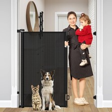 48 Inch Extra Tall Pet Gate, Extends to 55" Wide, Extra Tall Retractable Baby...