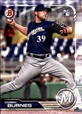 2019 Bowman #65 Corbin Burnes RC ROOKIE milwaukee brewers Ace