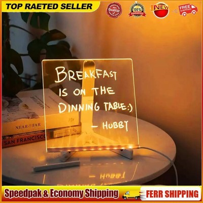LED Letter Message Board LED Note Board Erasable Neon Sign Clear Writing Board