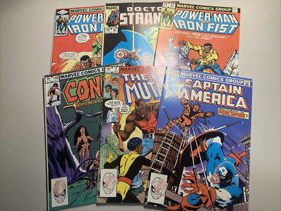 ~1983 Konvolut 5x Comic Marvel DC Captain America Iron Fist New Mutants englisch