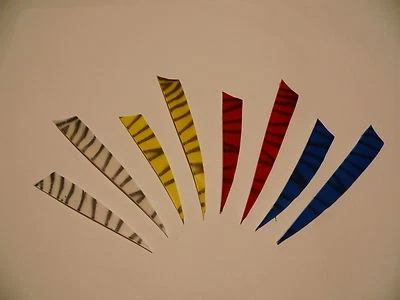 Naturfedern Zebra 12 o. 25 Stck. 4" u. 5" Shield rechts Truthahnfedern Ferdern