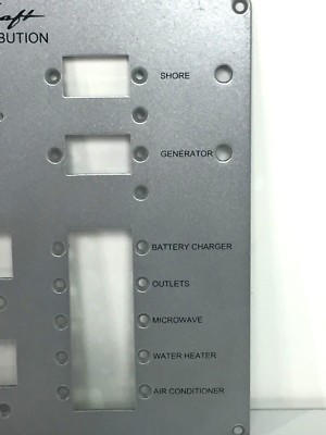 Chris Craft 120V AC Main Distribution Instrument / Gauge Panel 9 1