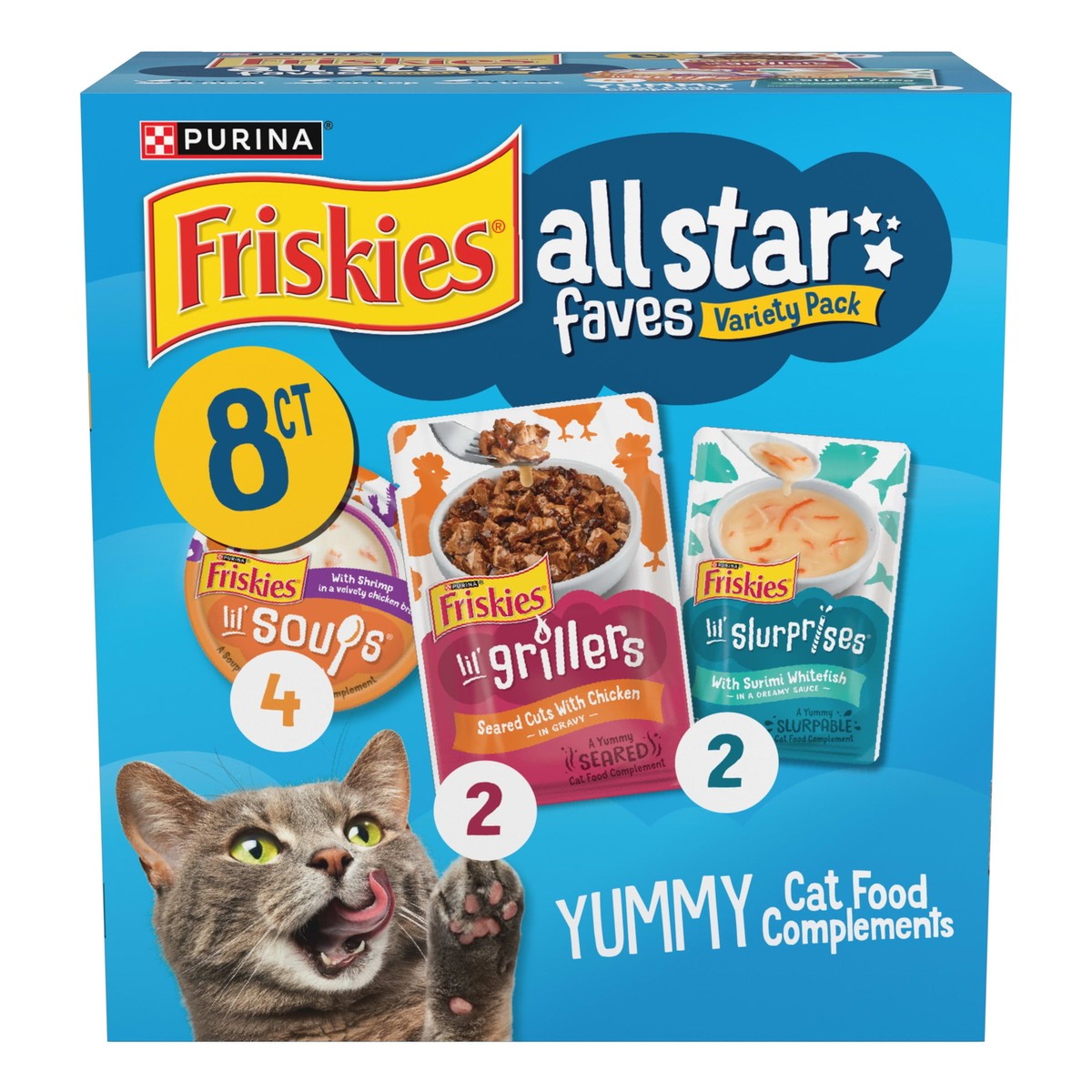 Purina Friskies All-Star Faves Gravy Cat Food Complement Variety