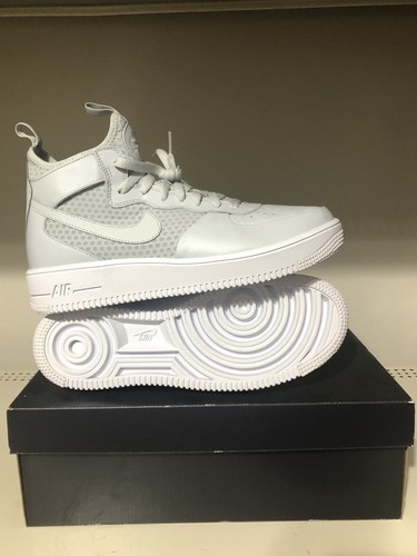 New Size 10 Nike Men's Air Force 1 Ultraforce Mid 864014-002 Pure Platinum  | eBay