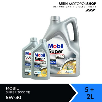 Mobil Super 3000 XE 5W-30 VW Mercedes Opel ACEA C3 API SN 5+2 Liter = 7 Liter