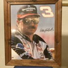 Dale Earnhardt NASCAR Racing 16x20 Brown Wood Picture Frame Wall Mount — photo 1