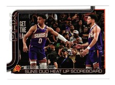 2025-26 Topps #294 Heat Check!: Suns Duo Heat Up Scoreboard Phoenix Suns