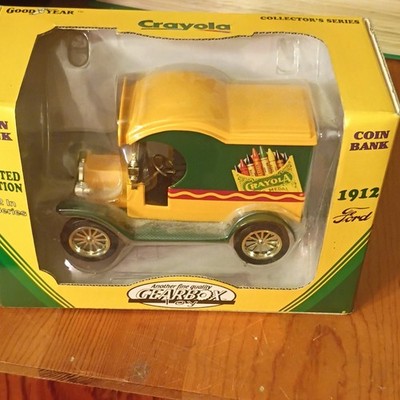Gearbox 1:24 1912 Ford Crayola Delivery Car Diecast Coin Bank LE 98220