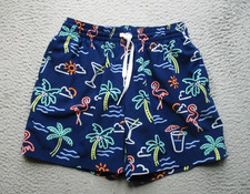 Chubbies Swim Trunks Mens Small Navy Tropical Flamingo Palm Tree 5.5 Inseam