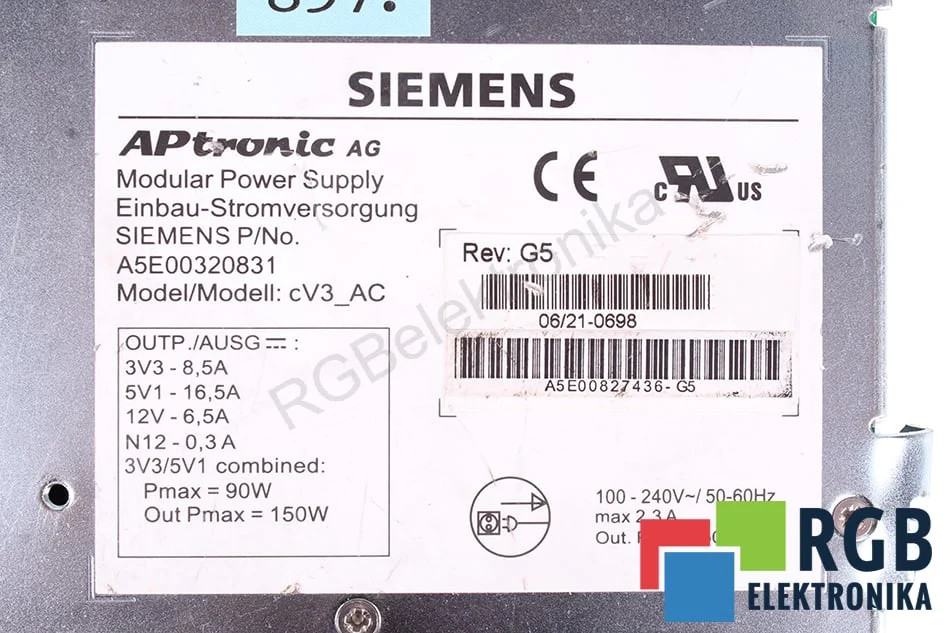 A5E00827436-G5 SIEMENS - Reconditionné - Garantie 24 mois
