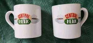 Set of 2 Central Perk Coffee Mugs Friends TV Series EUC Licensed New Friends Fan