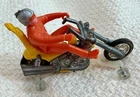 HOT WHEELS MATTEL REDLINE ERA RRRUMBLERS YELLOW DEVIL’s DEUCE MOTORCYCLE W/RIDER
