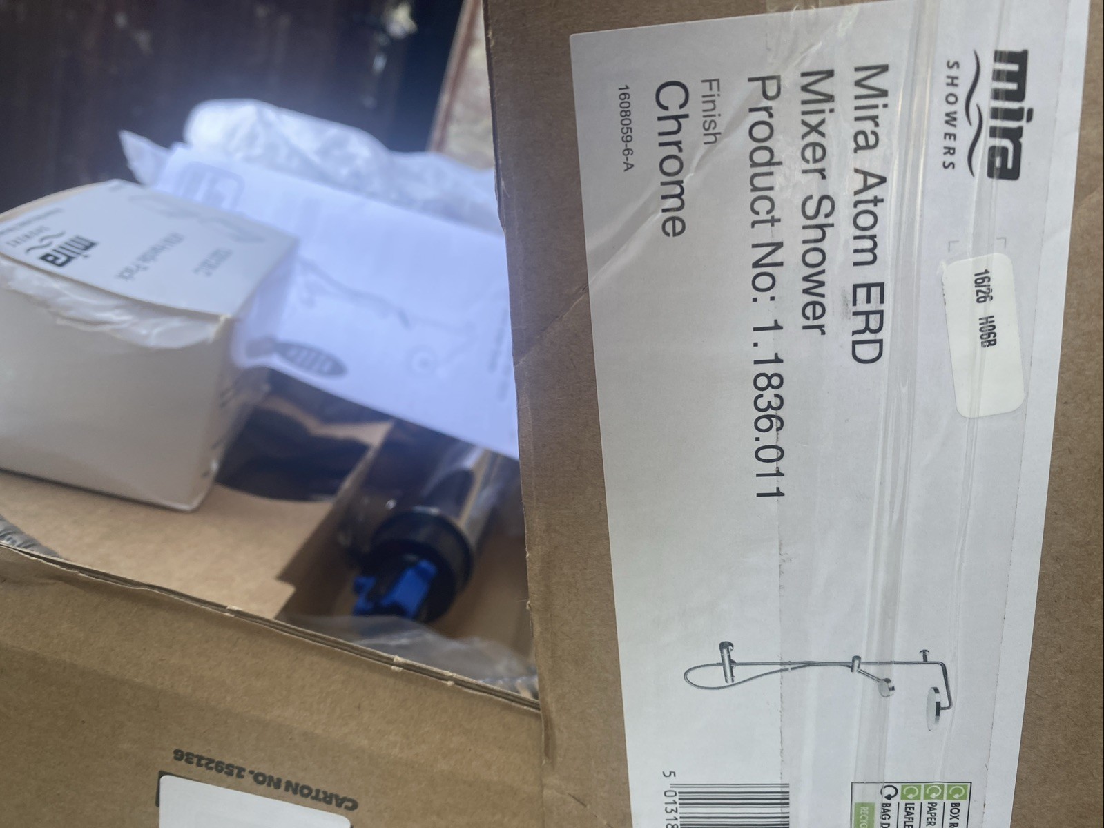 MIRA Atom Dual Erd Rear-fed Exposed Chrome Thermostatic Mixer Shower 1.1836.001