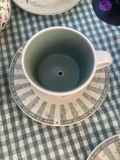 Upcycled Ceramic Coffee Mug and Saucer Planter