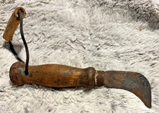 Vintage PRUNING GRAFTING knife wood handle, 7.5" Lg overall