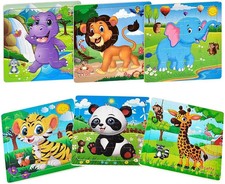 Puzzles for Kids Ages 3-5 Toddler Wooden Toys Montessori Learning Education P...