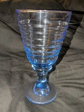 Beautiful Libbey Sirius Blue Horizon Rings Water Goblet New Replacement 