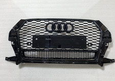Sport Kühlergrill für 2016-18 Audi Q3 Waben Design Glanz Schwarz Full Set Optik