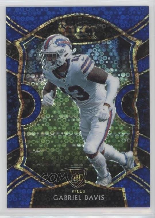 2020 Panini Select Concourse Blue Disco Prizm 5/25 Gabriel Davis #82 1c2