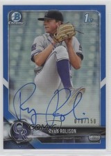 2018 Bowman Draft Chrome Pick Blue Refractor /150 Ryan Rolison #CDA-RR Auto xb2