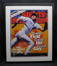 Derek Jeter Signed Autographed Framed 16x20 Photo New York Yankees Steiner COA