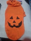 Dog Halloween Costume Pumpkin Jack o Lantern Hoodie Size Medium Pet