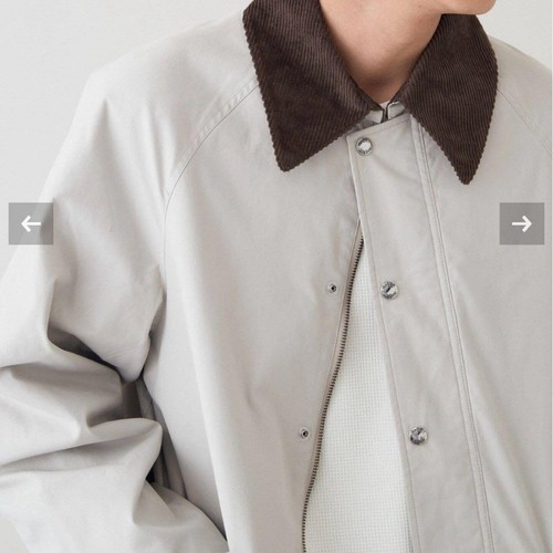 B.C STOCK Men's Trench Coat L Stainless Color Windproof Cotton Nylon Mint - Picture 3 of 4