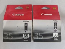 2x Canon Pixma 35 Black Ink Tank Cartridge PGI-35 IP100 IP110 TR150 TR152 NEW