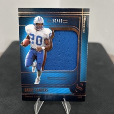 2025 Panini Silhouette Barry Sanders #SS-BSS Bronze /49 Player Worn Patch Lions